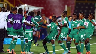 Nigerian girls celebrate