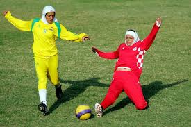 Players with heads covered