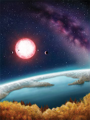 An artist view of Kepler186f