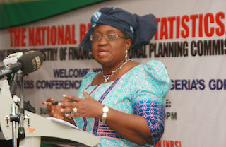 Dr Ngozi Okonjo Iweala, Minister of Finannce, during her address 