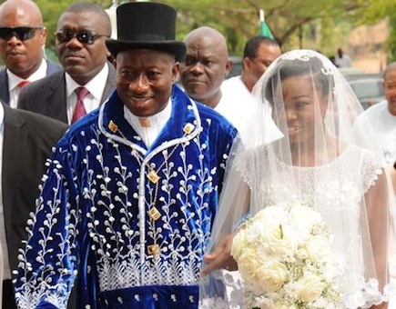 PRESIDENT JONATHAN AND HIS DAUGHTER FAITH ARE ALL SMILES