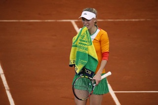 Caroline Wozniacki after she lost