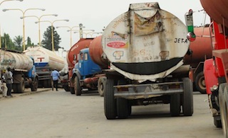 Fuel tankers on Nigeria road