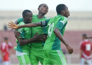 Goal scorers- Alimi Sunday, Samuel Chukwueze and Kelechi Nwakali all scored one goal each in the 3-2 win against Egypt at the AB