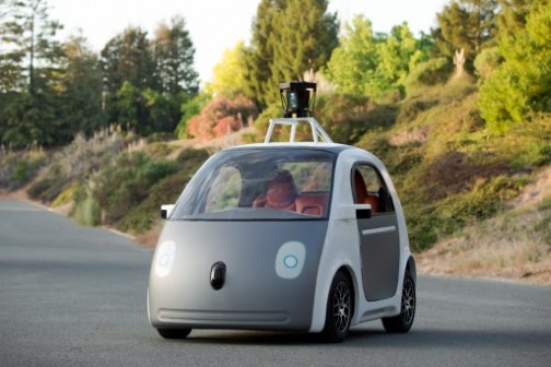 Google's own self-driving cars, no steering wheel