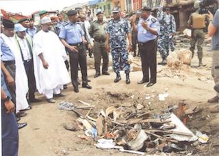 IGP Abubakar visits Jos bomb scene