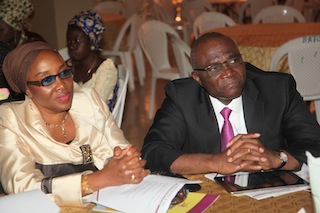 Managing Director of The News Magazine/PM News paper Mr Bayo Onanuga and his wife, Toyin