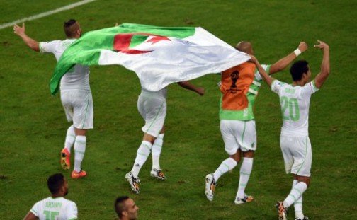 Algerian team savour historic feat after draw with Russia. AFP