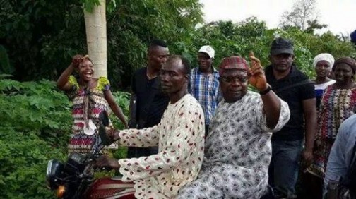 Billionaire Omisore on the bike: copying Fayose's act
