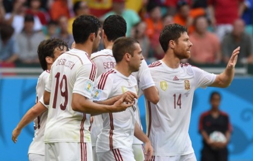 Spain drew first blood, with a penalty taken by Xabi Alonso