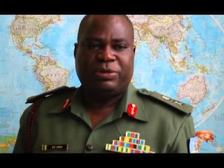 Maj.-Gen. Salihu Uba: A screngrab from YouTube