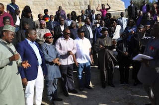 Nigerian pilgrims to Jerusalem led by President Goodluck Jonathan
