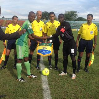 Eaglets ' captain Nwakali and his Gabonese counterpart