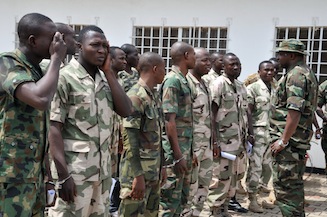 File Photo: Some Nigerian soldiers accused of mutiny 