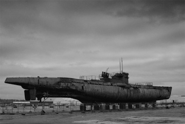 A german U-Boat in dry dock in Britain