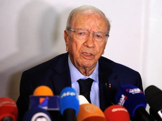 Tunisian former prime minister and leader of the "Nidaa Tounes" (Call for Tunisia) party, Beji Caid Essebs