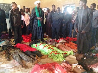 File Photo: Shiite victims of a suicide bombing in Potiskum recently