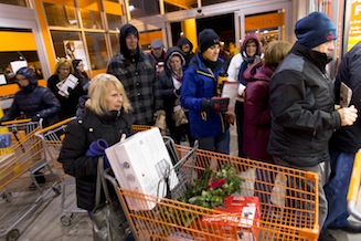 Black Friday Shoppers Look For Holiday Bargains