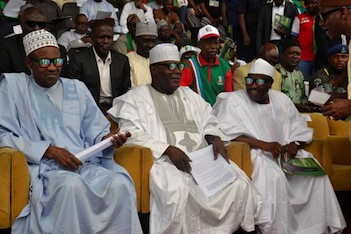 Saraki, Buhari, Atiku in APC glasses
