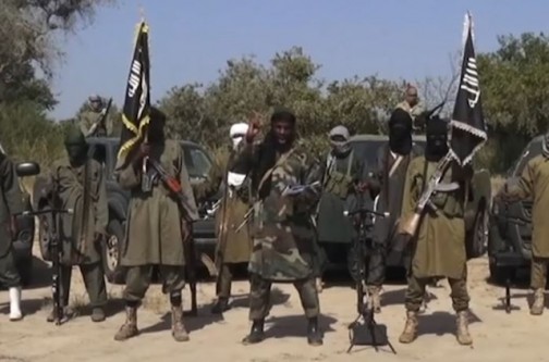 Shekau and his lieutenants in the new video