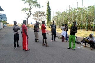 Some of the tennis players left stranded in Abuja