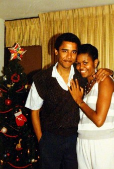 Michele and Barack Obama   years ago