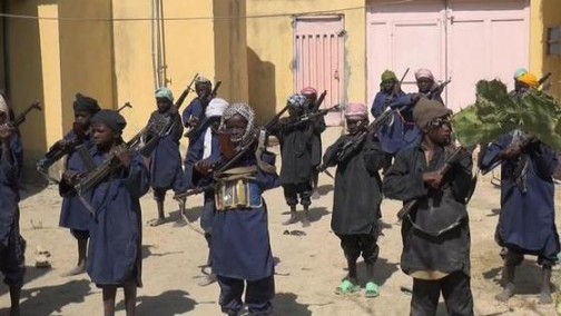 Boko Haram child soldiers: under training
