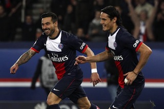 Ezequiel Lavezzi and Edinson Cavani