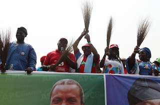 Fashola, Ambode, Adebule in Apapa