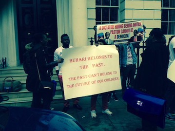 Nigerians in Diaspora purportedly sponsored by PDP to protest against Buhari