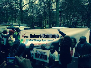 Pro-Buhari supporters in London