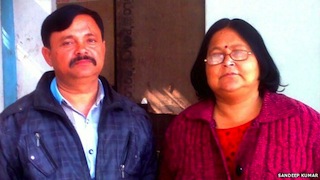 Brajesh Srivastava and his wife Shabista