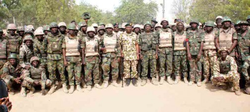 Still another photo with Nigerian troops