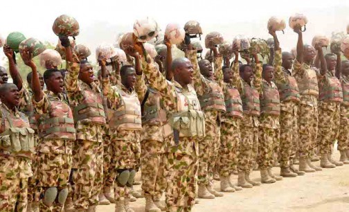 The Nigerian soldiers in Mubi chants: Never Again
