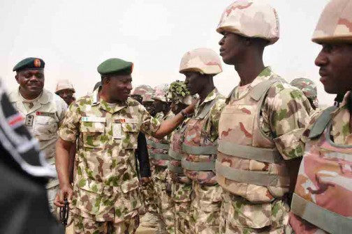 Jonathan Checking on some of the soldiers