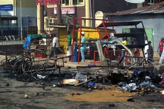 FILE PHOTO: Scene of a Kaduna bomb blast