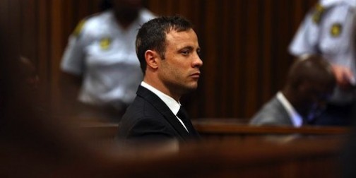Olympic and Paralympic star Oscar Pistorius during testimony