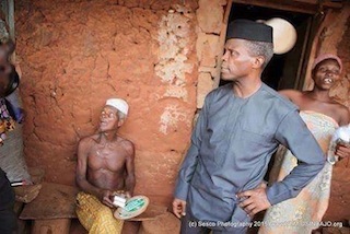 Osinbajo with a man said to be his father