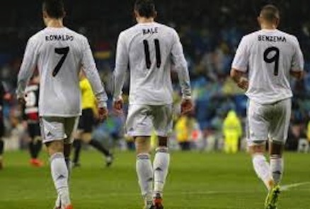 Ronaldo, Bale, Benzema of Real Madrid