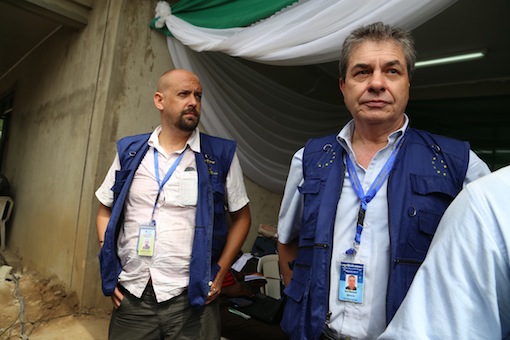 Some international observers during the governorship election in Lagos Photo: Idowu Ogunleye