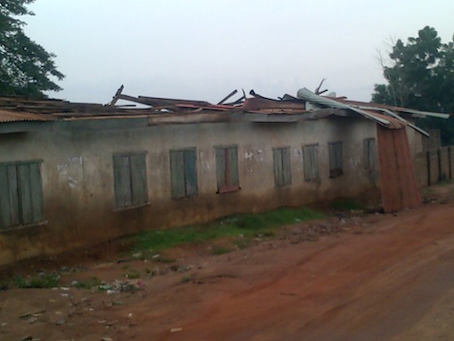 St.John Pry school,Kuto,Abeokuta after the havoc wrecked yesterday by the rain