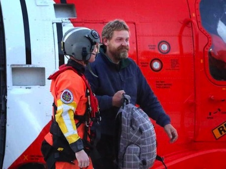 Louis Jordan (R) rescued after 66 days on sea