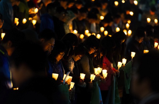 Family, friends, well-wishers mourn the students that died in the ferry collapse