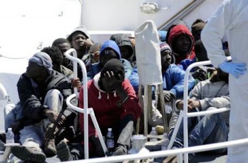 File photo: rescued African migrants