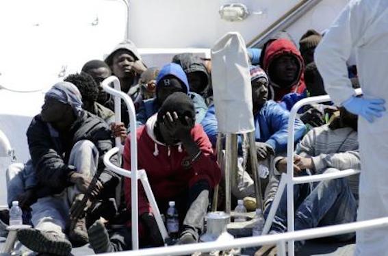 The rescued African migrants