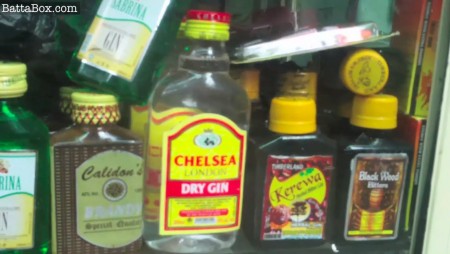 Ogogoro being sold in various bottles