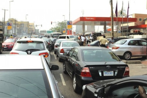 File Photo: A fuel queue in Nigeria