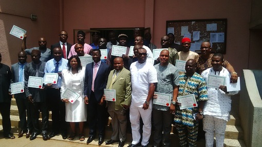 Mike Igini in group photograph with the newly elected lawmakers