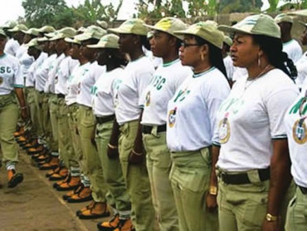 National Youth Service Corp members during a parade