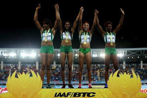 Nigerian quartet in 200 metres:Blessing Okagbare, Regina George, Dominique Duncan and Christy Udoh